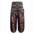 thumbnail image 2 of YONGHS Kids Girls Workout Yoga Bohemian Harem Pants for Beach Sports Gymnastic Dance Active wear Black 9-10, 2 of 7