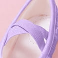 thumbnail image 6 of ZACPNCV Ballet Shoes for Girls Kids Ballet Slippers Soft Elastic Yoga Ballerina Dance Shoes Purple, 6 of 7