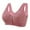 Hot Pink, variant on Dpytoraw Women Casual Breathable Top Bra Underwear Without Steel Ring Gathering And Flower Bra Brick Red