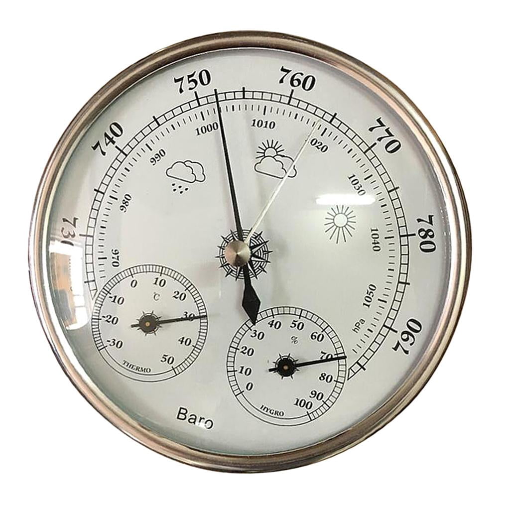 Thermometer, , Hygrometer,3 In Station For Office, Library, Upscale Restaurant Or Scientific