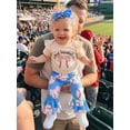 thumbnail image 2 of Newborn Baby Girl Baseball Outfit Cutest Baseball Fan Bow Short Sleeve Romper Flare Pants Set 3Pcs Infant Summer Clothes 0-18Months, 2 of 9