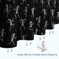 thumbnail image 6 of Black Dancing Skeleton Pattern Shower Curtain 72"x84" ,Bathroom Decorative Shower Curtains Set with 12 Hooks,Modern Waterproof Washable Shower Curtain, 6 of 6