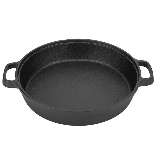 Sartén de 25 cm Engrosado Sartén Plano de Hierro Fundido 2 Sartén de Cocina para Hogar para Hogar
