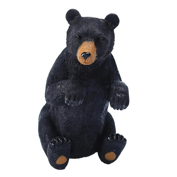 Garden Black Bear Statue Figurine Resin Animal for indoor and outdoor Lawn Decor