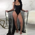 thumbnail image 2 of LYXSSBYX Swimsuits for Women Two Piece Womens Women's Solid Tied Cover Up Swimsuit Net Perspective Skirt Two Piece Beach Skirt, 2 of 9