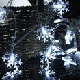 thumbnail image 6 of Rosnek Christmas Snowflake String Lights, LED Battery Operated Fairy Lights Decorative Lights for Xmas Party Bedroom Decor Indoor Outdoor, 6 of 8