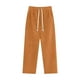 thumbnail image 1 of Pantalones de hombre de pana de longitud completa, color liso, cintura elástica, rectos, finos, de terciopelo, 1 of 2
