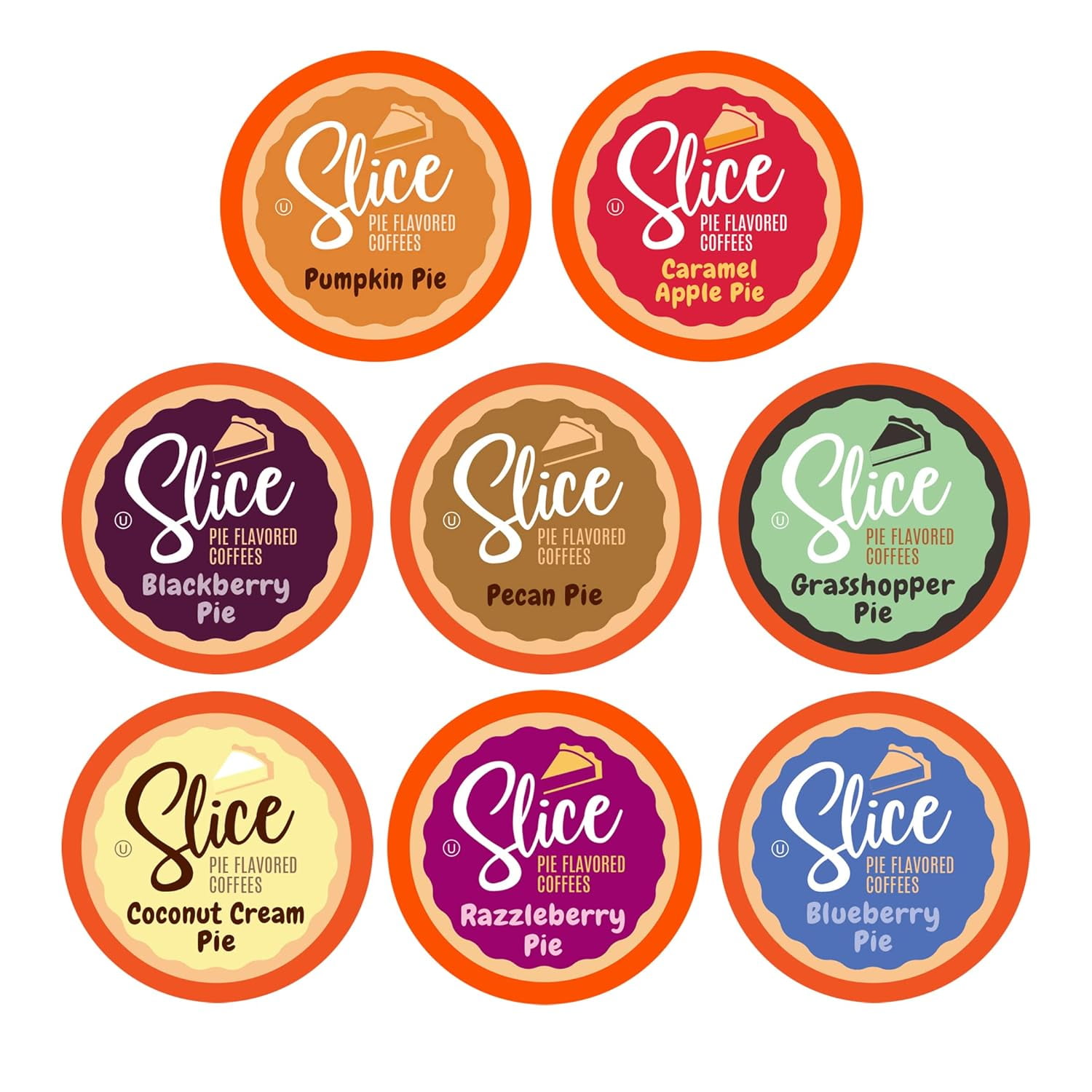 Slice Coffee Variety Pack Flavored Coffee Pods for Keurig tea pods Brewers, 40 Count