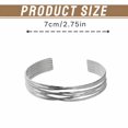 thumbnail image 4 of DESIGNICE Gold Bangles for Women Geometric Design Silver Bangle Bracelets Opening Silver Cuff Bracelets for Women Gifts for Girlfriend Silver, 4 of 7