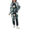 thumbnail image 2 of Demon Slayer Tokito Muichiro Kids' Sweatshirt & Pants Set 2 Pcs Tracksuit Outfit Casual Pullover Hoodie Sweatpants for Daily & Travel 110CM, 2 of 8