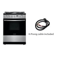 thumbnail image 1 of Frigidaire FFEH2422US 24" Electric Range with 4 Coil Element 1.9 cu. ft. Oven Capacity Storage Drawer ADA Compliant in Stainless Steel with 4 Prong Electrical Cable included, 1 of 8