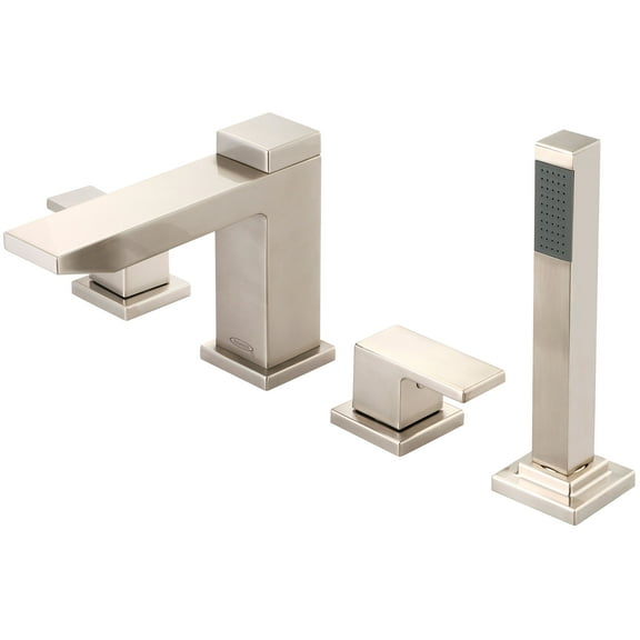 Pioneer Faucets 4MO611-BN Mod Deck Mounted 6-5/8" Reach Roman Tub Filler - Nickel