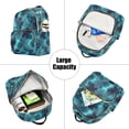 thumbnail image 5 of FORMRS Mini Backpack Purse for Women Quilted Travel Daypack Casual Shoulder Bag, Teal Blue Abstract Pattern, 5 of 7