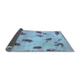 thumbnail image 2 of Ahgly Company Indoor Rectangle Abstract Light Blue Modern Area Rugs, 7' x 9', 2 of 4