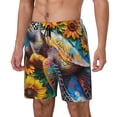 thumbnail image 1 of Balery Sunflower Turtle Bañador para hombre, shorts de playa de secado rápido con entrepierna y forro de compresión-Small, 1 of 6
