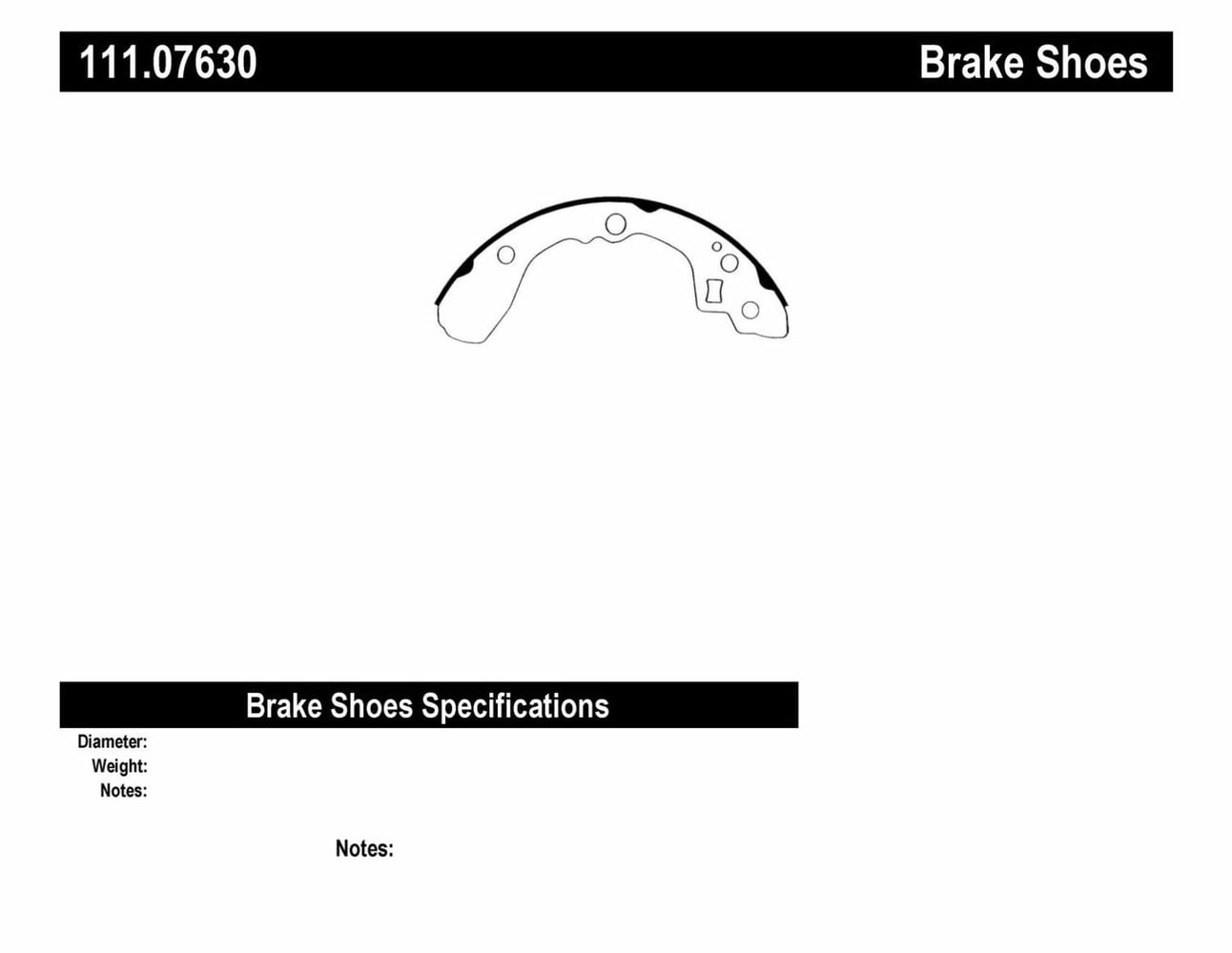 Centric Parts 111.07980 Brake Shoe - Vehicle Specific Replacement, Durable Braking Component
