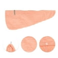 thumbnail image 3 of Unique Bargains 1pc Water-absorbent Stripes Hair Towel 25.2"x 9.06" Orange Pink, 3 of 5
