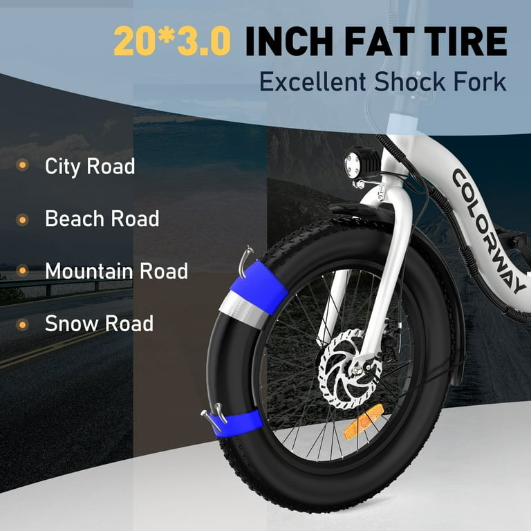 COLORWAY 20x3.0 Fat Tire Electric Bicycles 12Ah 36V 500W E Bike