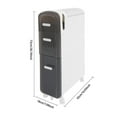 thumbnail image 2 of Mobile 3-Drawer Slim Bathroom Storage Cabinet, for Narrow Bathroom Storage, 2 of 17