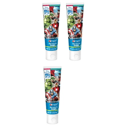 Crest Pro étapes Santé Enfants Dentifrice, Avengers, 4,2 onces (Pack de 3)