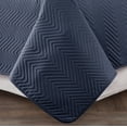 thumbnail image 2 of Harper Lane Trista Chevron Stitch 3-piece Quilt Set Charcoal Full/Queen, 2 of 3