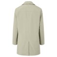 thumbnail image 5 of Gfyviroh Men's Mid-Length Trench Coat Lightweight Solid Button Front Casual Jacket Long Sleeve Lapel Business Office Coat, 5 of 7
