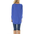 thumbnail image 5 of HOWCOME Fall Long Sleeve Side Split Casual Loose Tunic Womens Blouses, 5 of 5