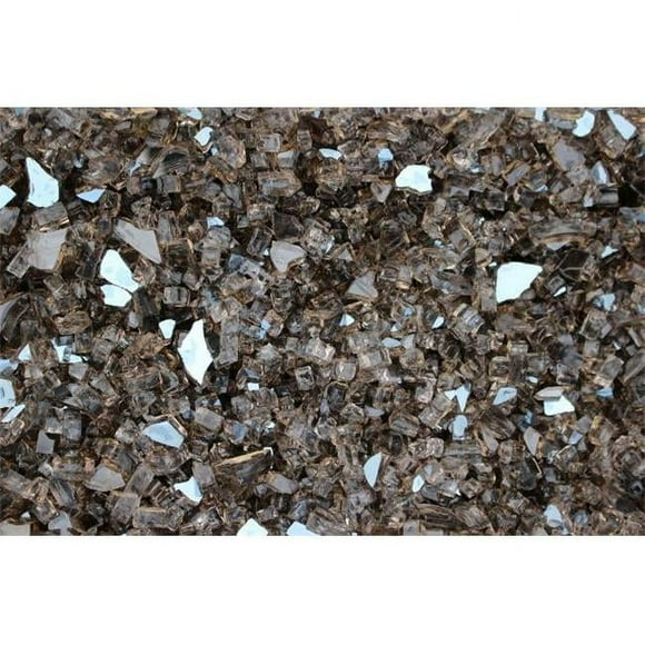 Dragon Fire Glass DFG25-R05 25 LB Bronze Reflective Tempered Fire Glass