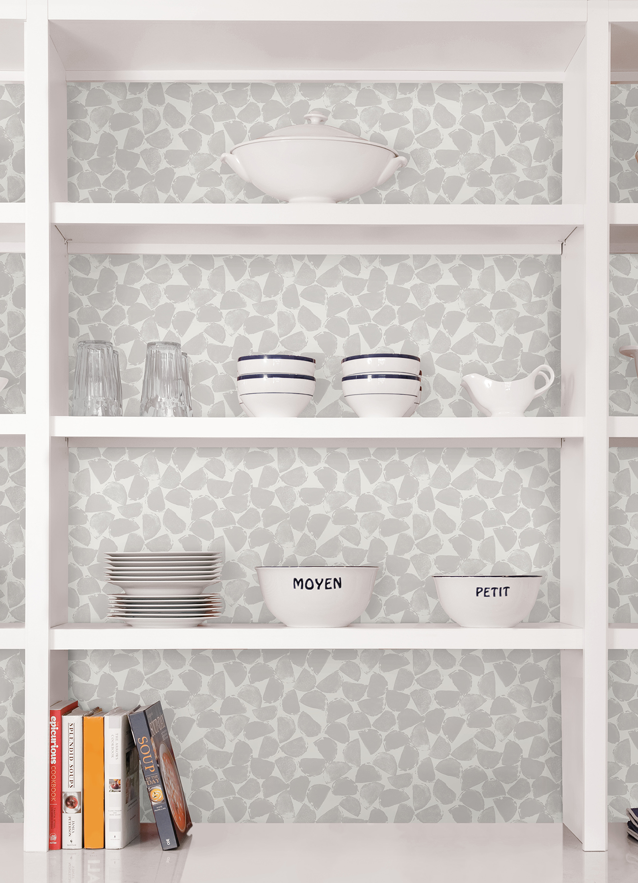 InHome Bliss Print Grey Peel & Stick Wallpaper