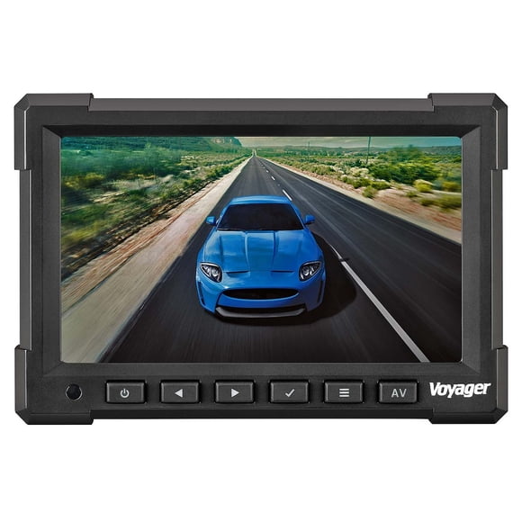 ASA Electronics Moniteur Vidéo VOM718 Écran 7 Pouces; Écran LCD; Résolution 480 x 234; 3 Entrées de Caméra; avec Haut-Parleur Intégré; Sortie Vidéo NTSC/PAL; Luminosité 450 Nits; 400 1 Contraste