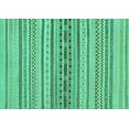 thumbnail image 1 of Ahgly Company Machine Washable Indoor Rectangle Abstract Turquoise Blue Modern Area Rugs, 2' x 3', 1 of 4
