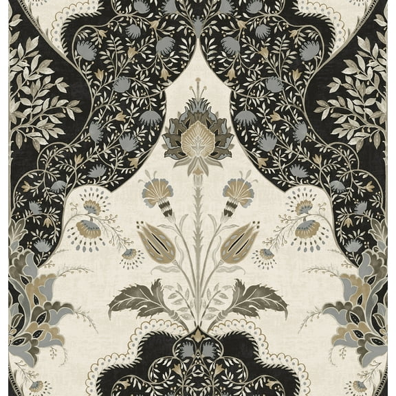 A-Street Prints Auden Black Floral Grandeur Wallpaper