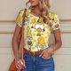 thumbnail image 5 of Balery Garden Honeybee Gnomes Body de cuello redondo de manga corta para mujer Tops de manga corta Tops básicos-X-Large, 5 of 6
