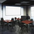 thumbnail image 3 of Regency Small 30 in. Square Breakroom Table- Cherry Top, Black Mobile Legs, 3 of 6