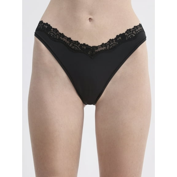 No Boundaries Women's Fit Stretch Lace Waist Cheeky Panty, Sizes XS to XXXL