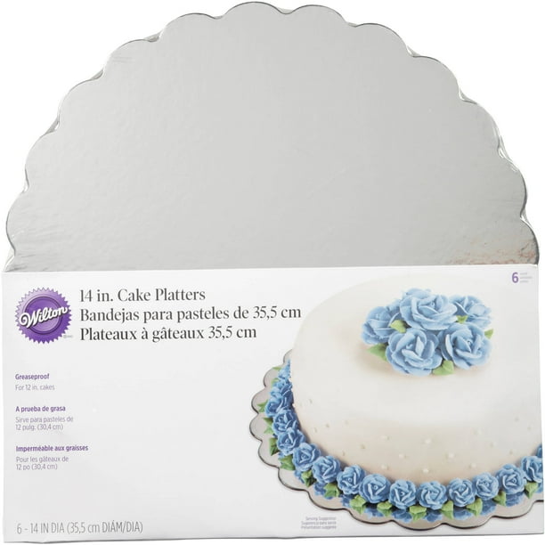 Wilton 14 Silver Cake Platters Round 6 Ct 2104 1167 Walmart Com