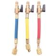 thumbnail image 1 of 3Pcs R134A R410A R22 R12 800 Psi Manifold Gauge Set A/C Refrigeration Charging Hose High Pressure Hvac Refrigerant Charging Hoses Set With Ball Valve, 1 of 8