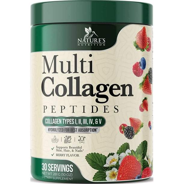 Collagen Peptides Powder MultiCollagen Hydrolyzed Protein Supplement