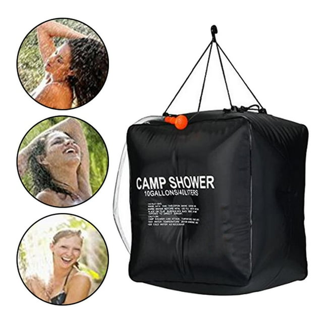 Maoww Sac de Douche Chauffant Solaire Portable avec Interrupteur Marche / Arrêt 10 Gallons / 40l Sac de Douche pour la Randonnée en Plein Air Escalade Camping