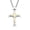 Gold, variant on Stainless Steel Cross Pendant Necklace for Men, 24" Chain, Religious Jewelry Gift Set