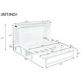 thumbnail image 2 of Queen Murphy Bed with Storage Drawer and Charging Station, USB Port, Solid Pine Cabinet Bedframe with Removable Nightstand Shelves, Chest Bed for Guest Room, White, 2 of 10