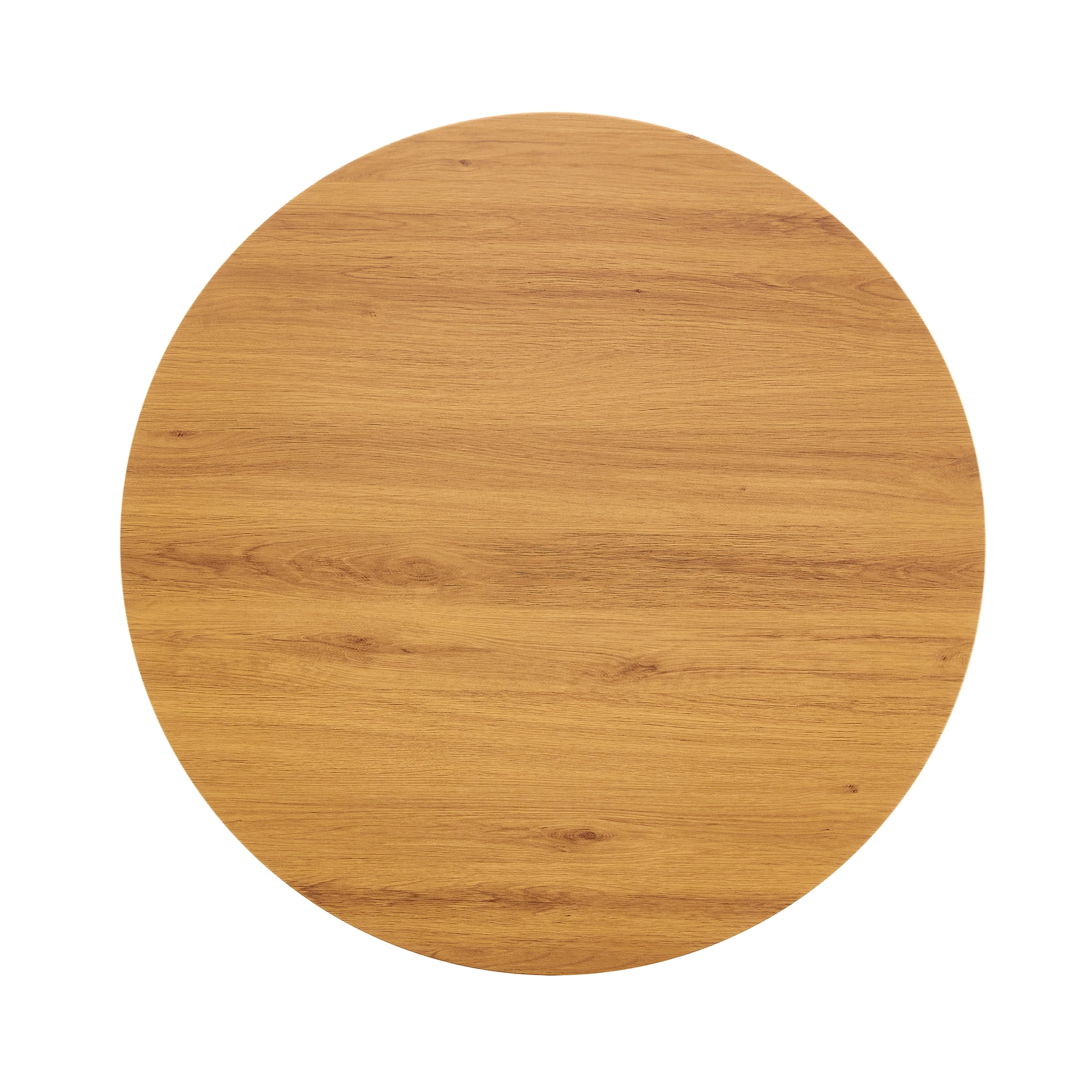 Miniyam 31.5" Round Kitchen Dining Table for 2–4 People, Small Space Pedestal Tulip Table with Engineered Wood Top, Oak&Gold
