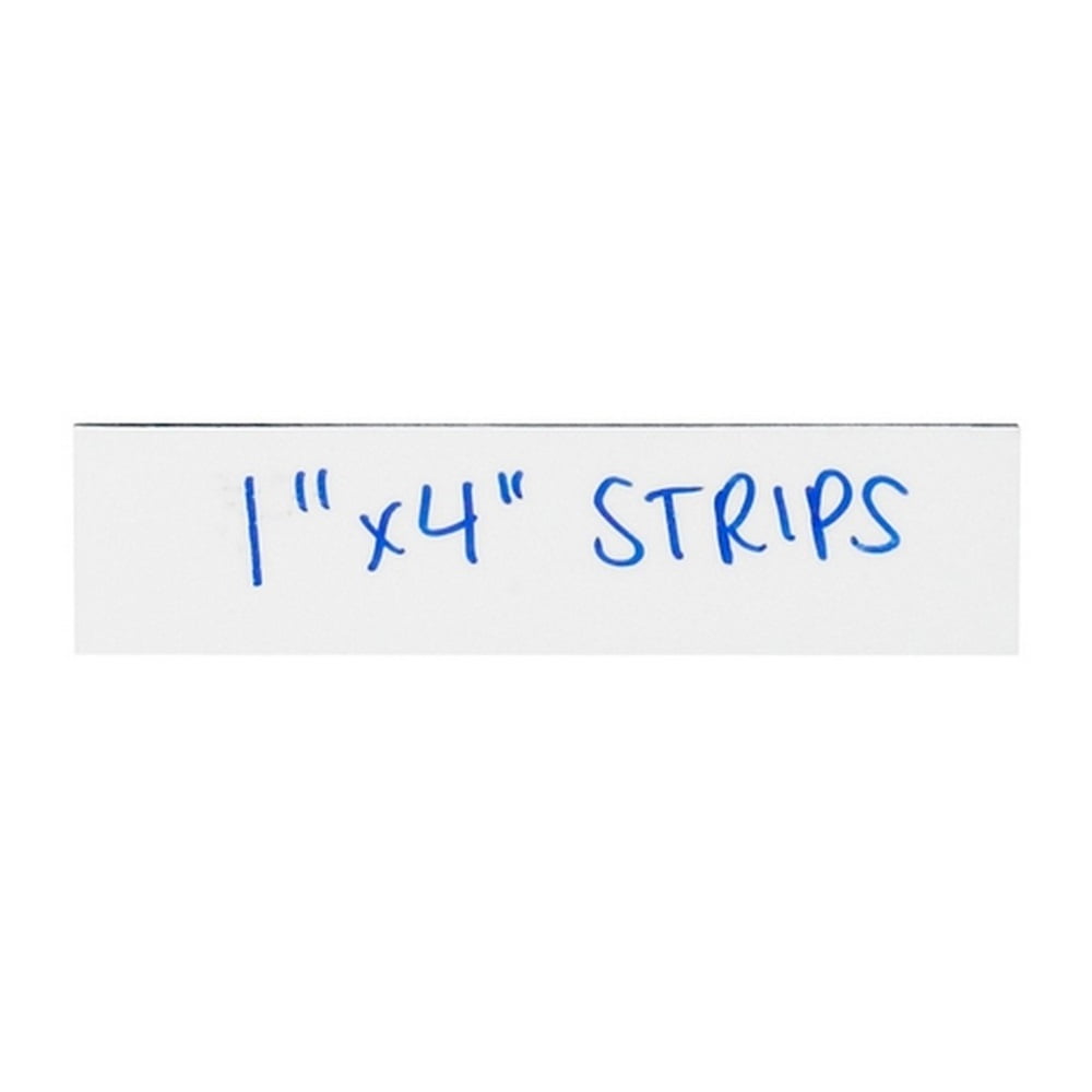 Partners Brand White Warehouse Labels, LH172, Magnetic Strips 1" x 4", Case of 25