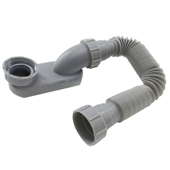 MYG Flexible P Trap For Bath Tub Drain Pipe Low Profile Easy Setup Solution