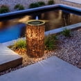 thumbnail image 4 of Luz solar de tocón, columna de paisaje, vela, lámpara blanca cálida, jardín de césped al aire libre, 4 of 8