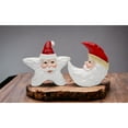 thumbnail image 2 of Ceramic Christmas Star Moon Santa Salt Pepper Shakers Home Gift, 2 of 3