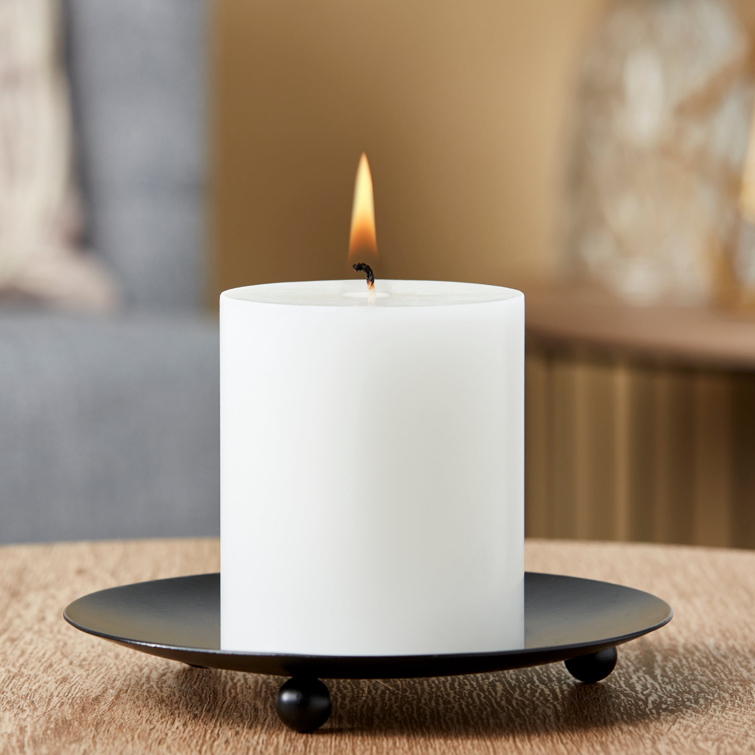 Mainstays Unscented Pillar Candles, 2.5 x 2.8 inches, White