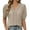 Beige, variant on Conairie Puff Sleeve Tops For Womens Solid Loose V Neck T Shirts Breathable Soft Work Tee Pullover Outfits Beige L
