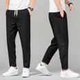thumbnail image 3 of Pantalones casuales de bolsillo para hombre, pantalones largos, baratos, de moda, 2024, estilo coreano, holgados, de talla grande, elegantes, de alta calidad, para hombre, 3 of 5