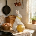 thumbnail image 4 of Easter Decoration Resin Rabbits with Carrot and Easter Bunny Tabletop for Home Farmhouse, 4 of 7